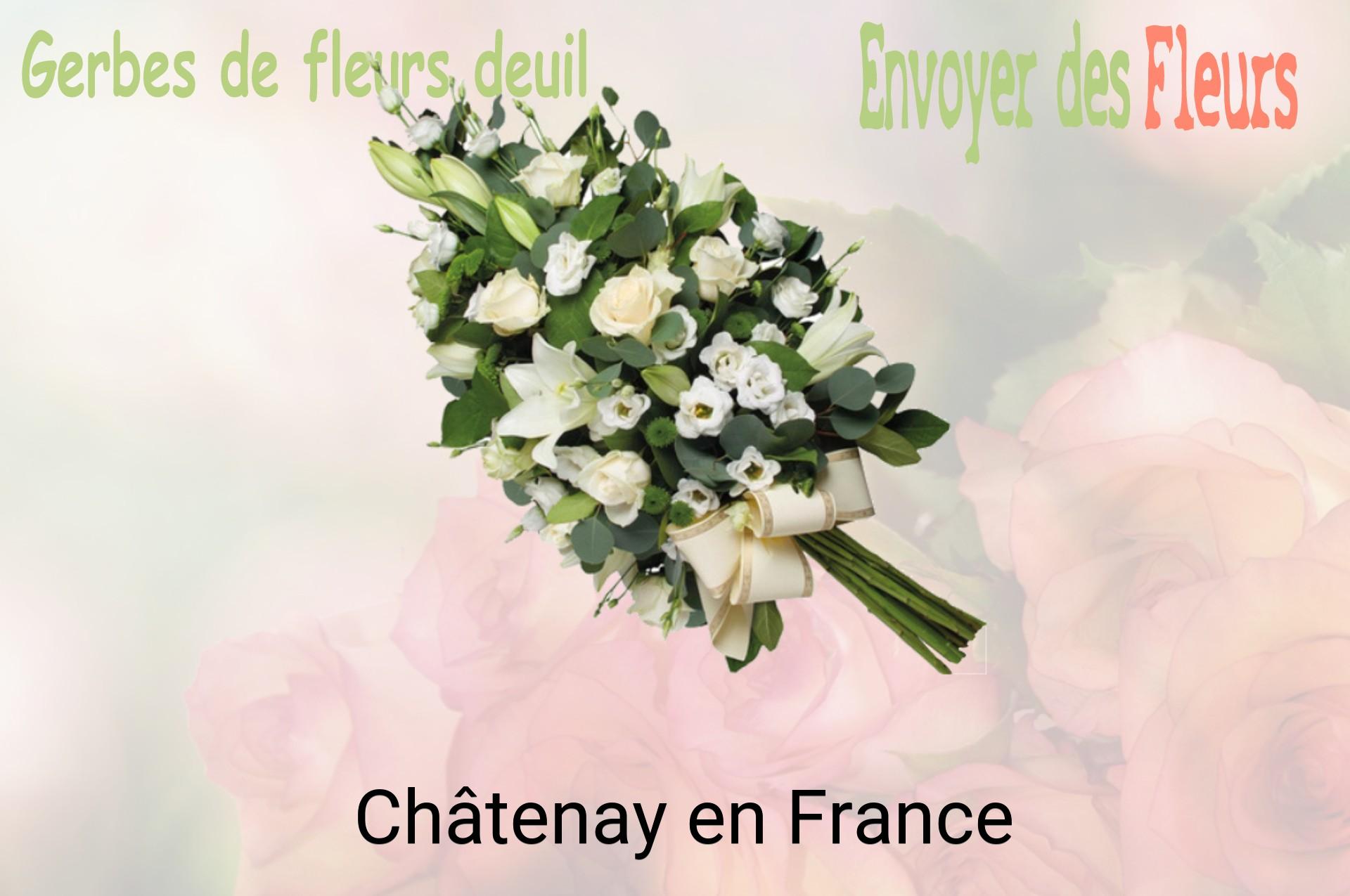 Gerbe de fleurs de deuil livrée à Châtenay-en-France